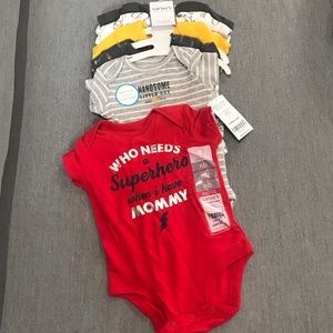 NB Carters 5 pack onesies NWT